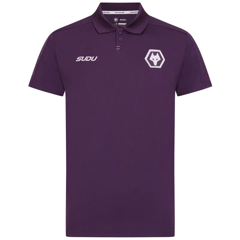 Wolverhampton Wanderers Store | Shop Official 2025-26 Coaches Travel Polo – Purple Wolves Gear